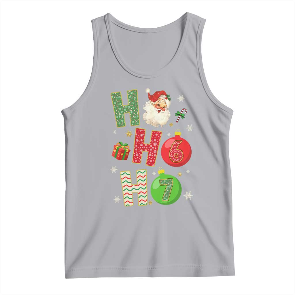 Funny Christmas Santa Ho Ho Ho 67 Tank Top Six Seven Meme 6 7 Xmas Bauble - Print Your Wear
