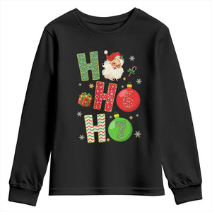 Funny Christmas Santa Ho Ho Ho 67 Youth Sweatshirt Six Seven Meme 6 7 Xmas Bauble TS11 Black Print Your Wear
