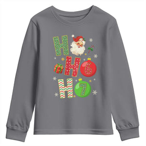 Funny Christmas Santa Ho Ho Ho 67 Youth Sweatshirt Six Seven Meme 6 7 Xmas Bauble TS11 Charcoal Print Your Wear