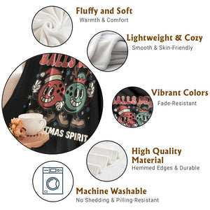 Funny Christmas Bowling Throw Blanket Balls Deep In Christmas Spirit TS11 Print Your Wear