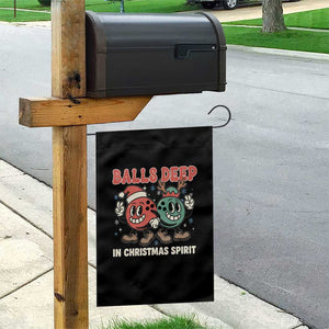 Funny Christmas Bowling Garden Flag Balls Deep In Christmas Spirit TS11 Print Your Wear