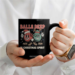 Funny Christmas Bowling Coffee Mug Balls Deep In Christmas Spirit - Print Your Wear
