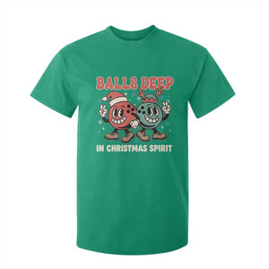 Funny Christmas Bowling T Shirt For Kid Balls Deep In Christmas Spirit TS11 Irish Green Print Your Wear