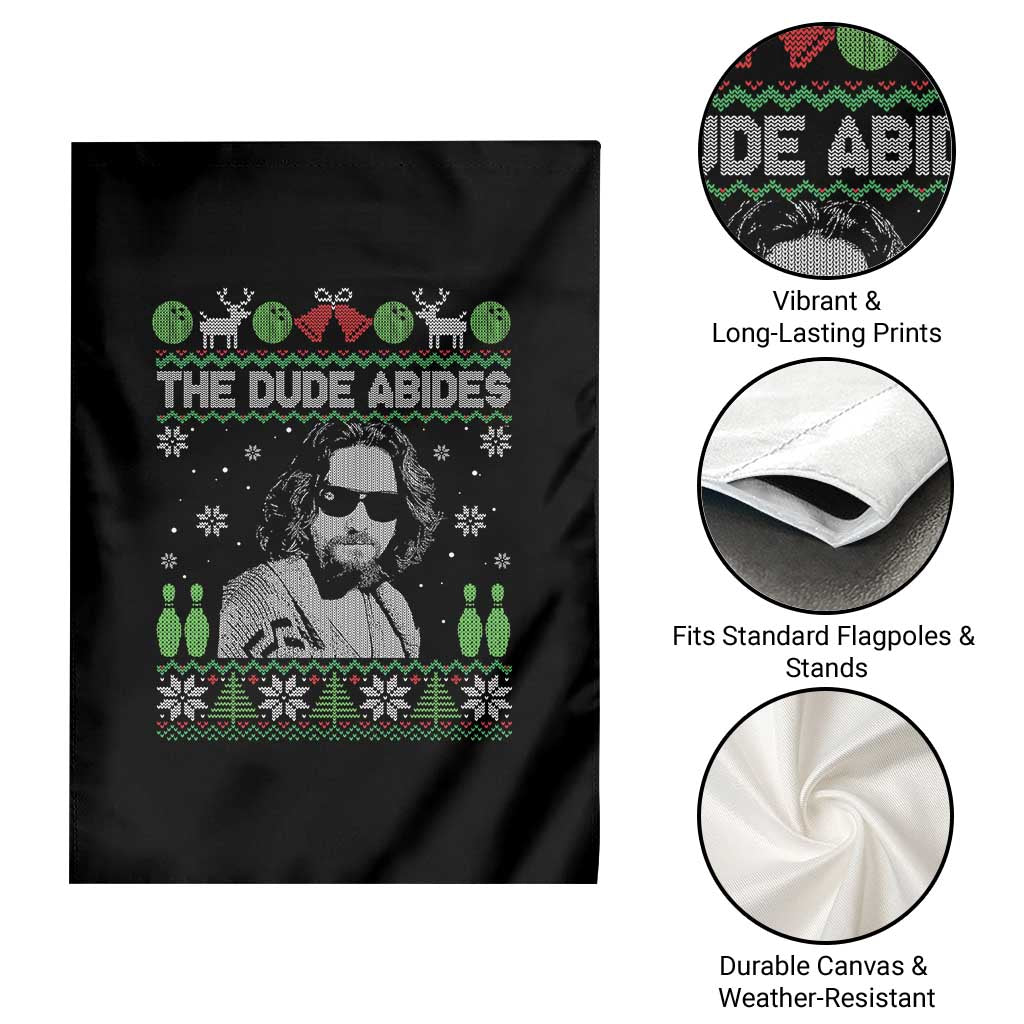 The Dude Abides Christmas Bowling Garden Flag Funny Bowling Movie TS11 Print Your Wear