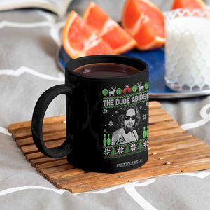 The Dude Abides Christmas Bowling Coffee Mug Funny Bowling Movie - Print Your Wear