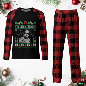 The Dude Abides Christmas Bowling Plaid Pajama Set Funny Bowling Movie TS11 Buffalo Plaid Print Your Wear