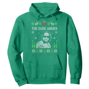 The Dude Abides Christmas Bowling Hoodie Funny Bowling Movie TS11 Irish Green Print Your Wear