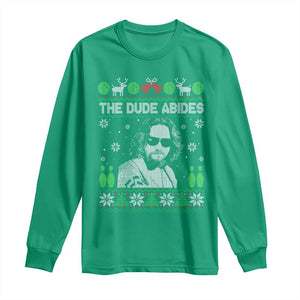 The Dude Abides Christmas Bowling Long Sleeve Shirt Funny Bowling Movie TS11 Irish Green Print Your Wear