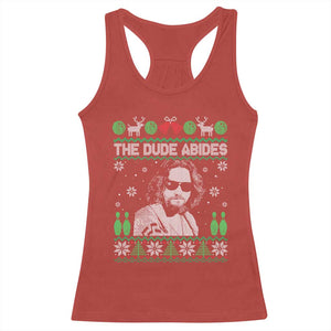The Dude Abides Christmas Bowling Racerback Tank Top Funny Bowling Movie TS11 Red Print Your Wear