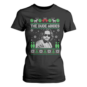 The Dude Abides Christmas Bowling T Shirt For Women Funny Bowling Movie TS11 Black Print Your Wear