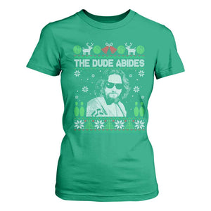The Dude Abides Christmas Bowling T Shirt For Women Funny Bowling Movie TS11 Irish Green Print Your Wear