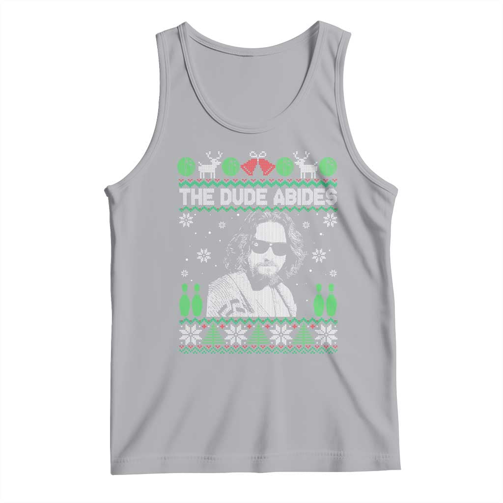 The Dude Abides Christmas Bowling Tank Top Funny Bowling Movie TS11 Athletic Heather Print Your Wear