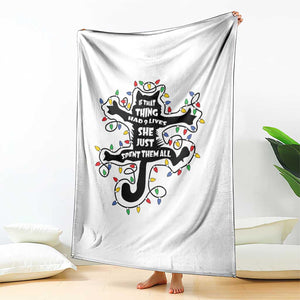 Christmas Movie Fried Pussy Cat Throw Blanket If That Thing Had 9 Lives She Just Spent Them All TS11 Print Your Wear