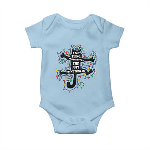 Christmas Movie Fried Pussy Cat Baby Onesie If That Thing Had 9 Lives She Just Spent Them All TS11 Light Blue Print Your Wear