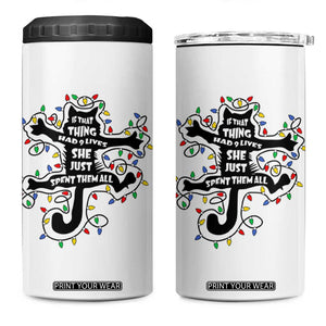 Christmas Movie Fried Pussy Cat 4 in 1 Can Cooler Tumbler If That Thing Had 9 Lives She Just Spent Them All TS11 One Size: 16 oz White Print Your Wear