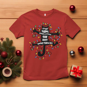 Christmas Movie Fried Pussy Cat T Shirt If That Thing Had 9 Lives She Just Spent Them All TS11 Red Print Your Wear