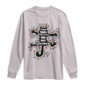 Christmas Movie Fried Pussy Cat Long Sleeve Shirt If That Thing Had 9 Lives She Just Spent Them All TS11 Ice Gray Print Your Wear