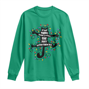 Christmas Movie Fried Pussy Cat Long Sleeve Shirt If That Thing Had 9 Lives She Just Spent Them All TS11 Irish Green Print Your Wear