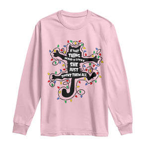 Christmas Movie Fried Pussy Cat Long Sleeve Shirt If That Thing Had 9 Lives She Just Spent Them All TS11 Light Pink Print Your Wear
