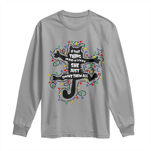 Christmas Movie Fried Pussy Cat Long Sleeve Shirt If That Thing Had 9 Lives She Just Spent Them All TS11 Sport Gray Print Your Wear