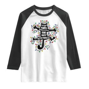 Christmas Movie Fried Pussy Cat Raglan Shirt If That Thing Had 9 Lives She Just Spent Them All TS11 White Black Print Your Wear