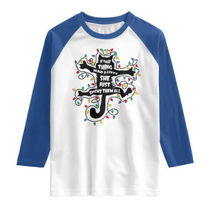 Christmas Movie Fried Pussy Cat Raglan Shirt If That Thing Had 9 Lives She Just Spent Them All TS11 White Royal Print Your Wear