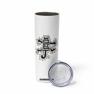 Christmas Movie Fried Pussy Cat Skinny Tumbler If That Thing Had 9 Lives She Just Spent Them All TS11 Print Your Wear