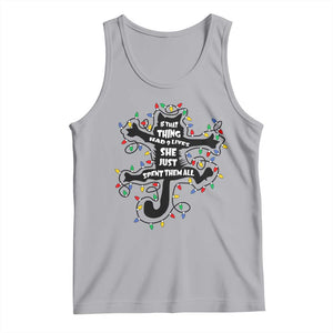Christmas Movie Fried Pussy Cat Tank Top If That Thing Had 9 Lives She Just Spent Them All - Print Your Wear