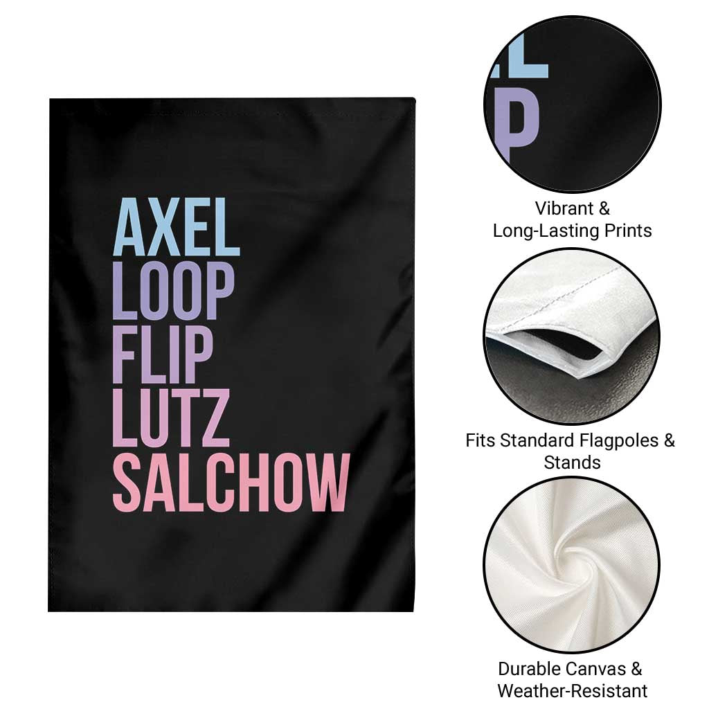 Figure Skating Lovers Garden Flag Funny Axel Loop Flip Lutz Salchow TS11 Print Your Wear