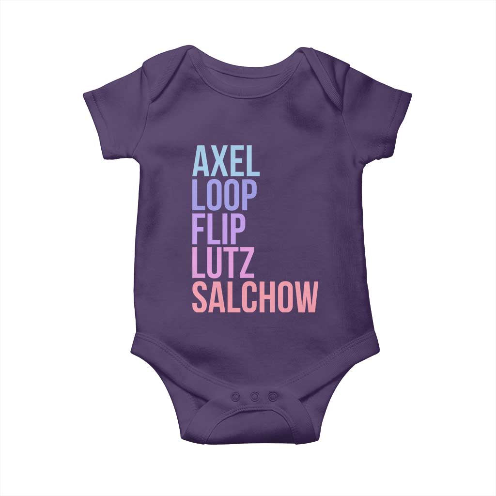 Figure Skating Lovers Baby Onesie Funny Axel Loop Flip Lutz Salchow TS11 Purple Print Your Wear