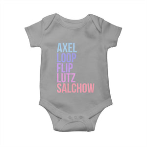 Figure Skating Lovers Baby Onesie Funny Axel Loop Flip Lutz Salchow TS11 Sport Gray Print Your Wear