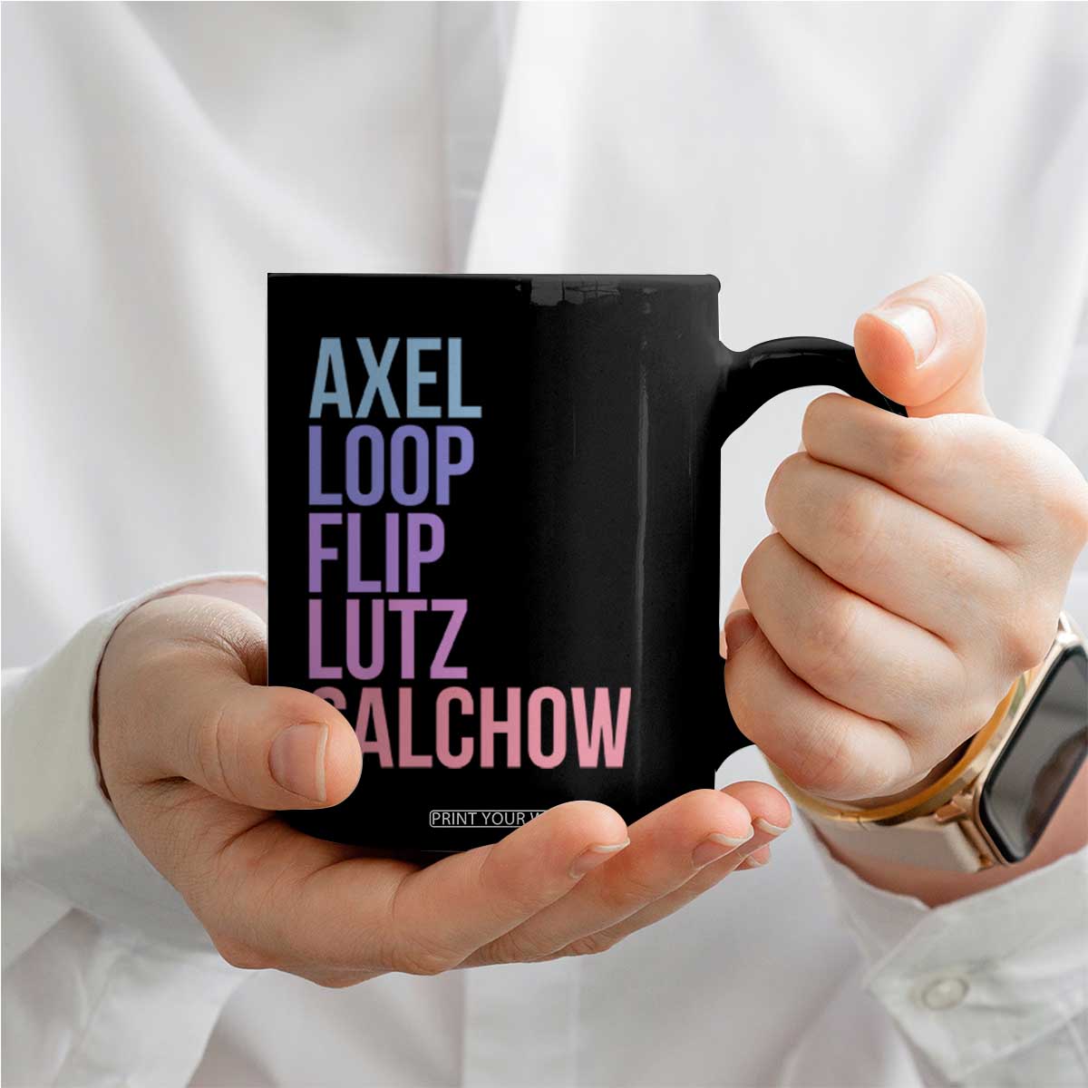 Figure Skating Lovers Coffee Mug Funny Axel Loop Flip Lutz Salchow TS11 Print Your Wear