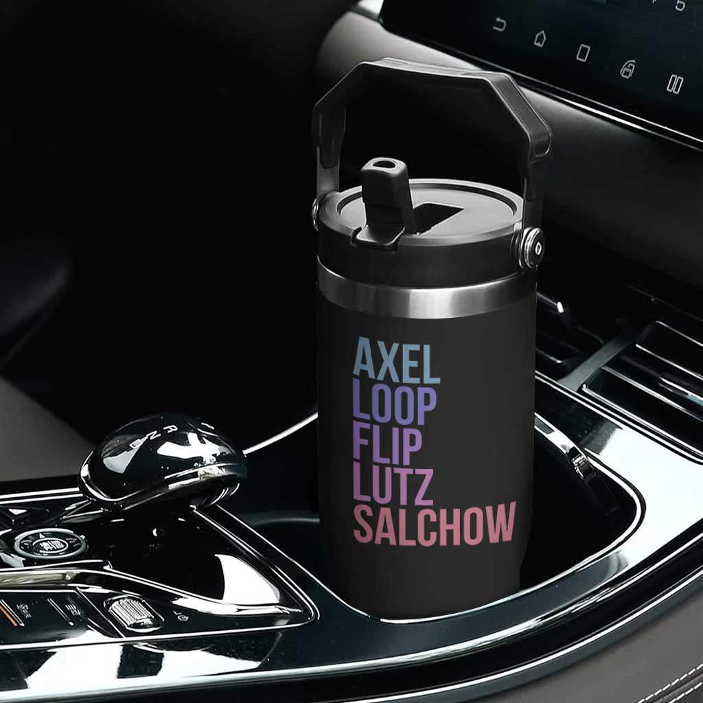 Figure Skating Lovers Flip Straw Tumbler Funny Axel Loop Flip Lutz Salchow TS11 Print Your Wear