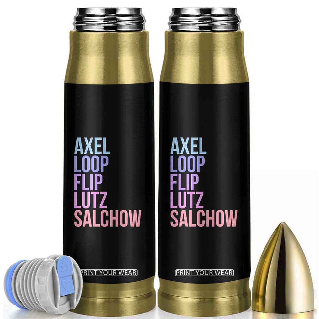 Figure Skating Lovers Bullet Tumbler Funny Axel Loop Flip Lutz Salchow TS11 Black Print Your Wear