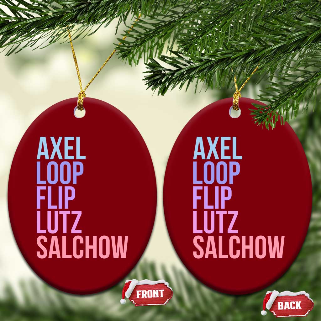 Figure Skating Lovers Ceramic Ornament Funny Axel Loop Flip Lutz Salchow TS11 Print Your Wear