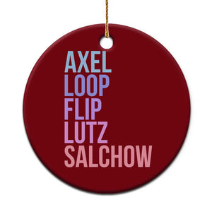Figure Skating Lovers Ceramic Ornament Funny Axel Loop Flip Lutz Salchow TS11 1pc Red Print Your Wear