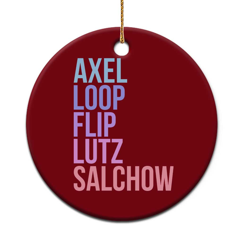 Figure Skating Lovers Ceramic Ornament Funny Axel Loop Flip Lutz Salchow TS11 1pc Red Print Your Wear