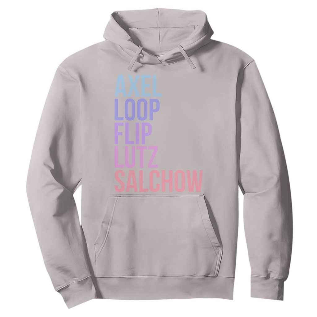 Figure Skating Lovers Hoodie Funny Axel Loop Flip Lutz Salchow TS11 Ice Gray Print Your Wear