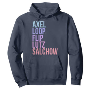 Figure Skating Lovers Hoodie Funny Axel Loop Flip Lutz Salchow TS11 Navy Print Your Wear