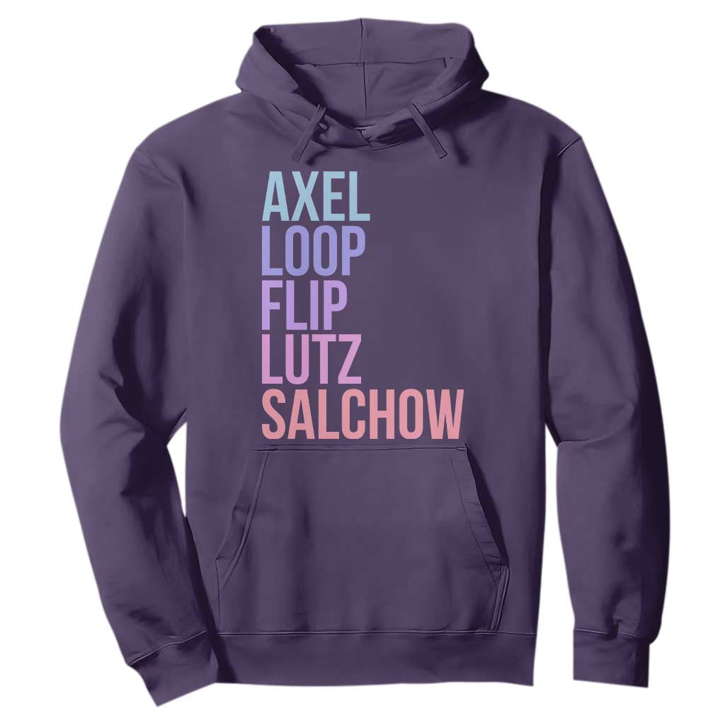 Figure Skating Lovers Hoodie Funny Axel Loop Flip Lutz Salchow TS11 Purple Print Your Wear