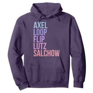 Figure Skating Lovers Hoodie Funny Axel Loop Flip Lutz Salchow TS11 Purple Print Your Wear