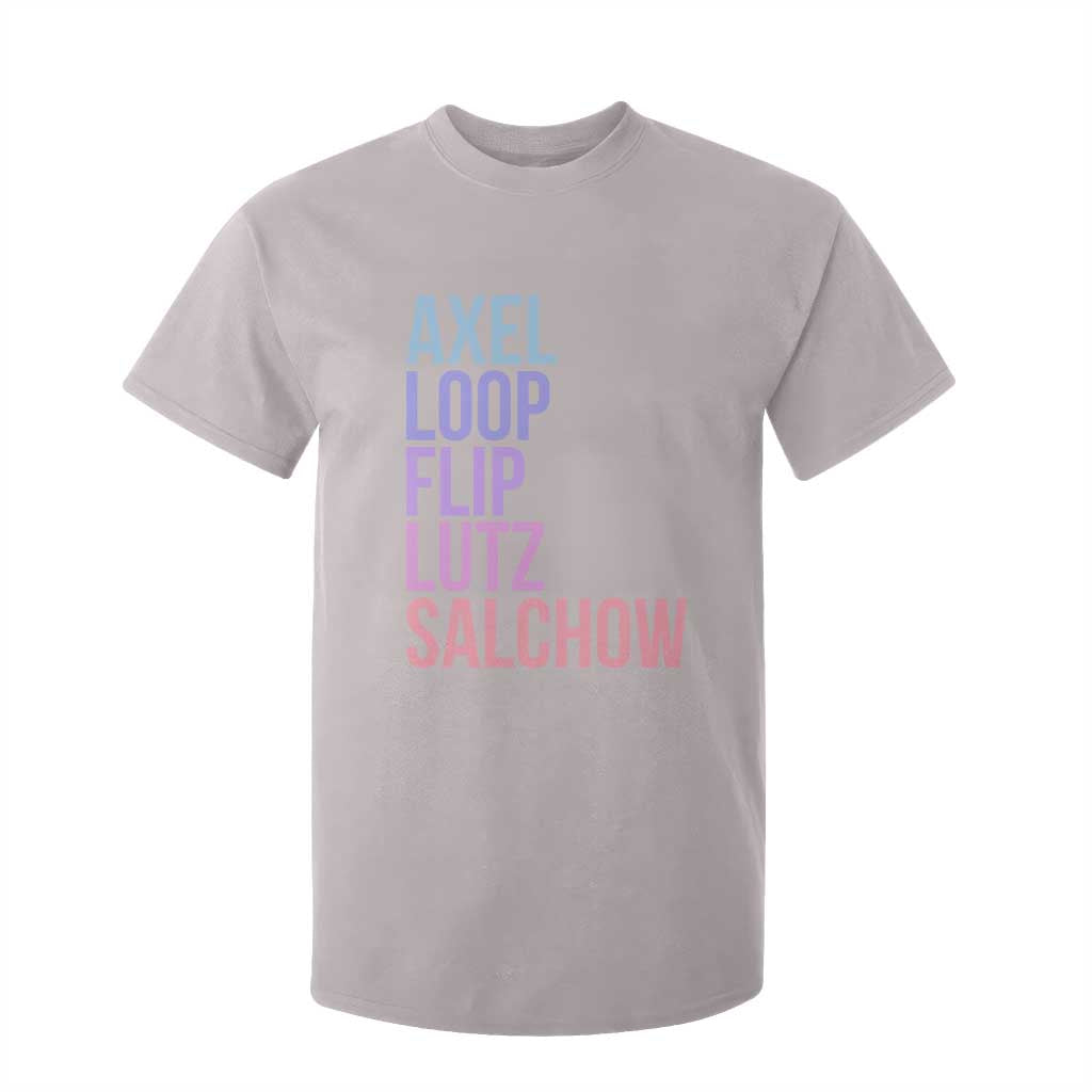 Figure Skating Lovers T Shirt For Kid Funny Axel Loop Flip Lutz Salchow TS11 Ice Gray Print Your Wear