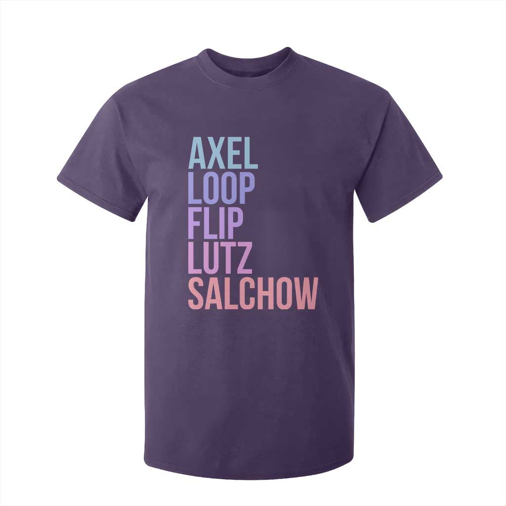 Figure Skating Lovers T Shirt For Kid Funny Axel Loop Flip Lutz Salchow TS11 Purple Print Your Wear