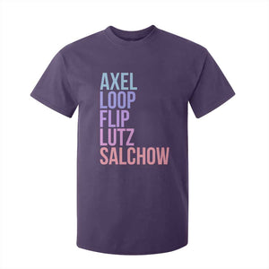Figure Skating Lovers T Shirt For Kid Funny Axel Loop Flip Lutz Salchow TS11 Purple Print Your Wear