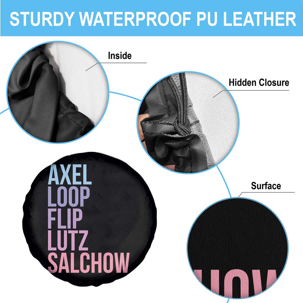 Figure Skating Lovers Spare Tire Cover Funny Axel Loop Flip Lutz Salchow TS11 Print Your Wear