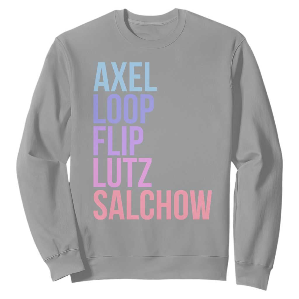 Figure Skating Lovers Sweatshirt Funny Axel Loop Flip Lutz Salchow TS11 Sport Gray Print Your Wear