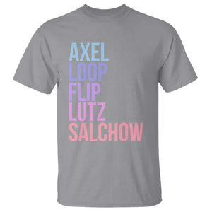 Figure Skating Lovers T Shirt Funny Axel Loop Flip Lutz Salchow TS11 Sport Gray Print Your Wear