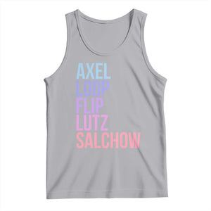 Figure Skating Lovers Tank Top Funny Axel Loop Flip Lutz Salchow TS11 Athletic Heather Print Your Wear