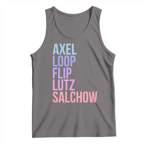 Figure Skating Lovers Tank Top Funny Axel Loop Flip Lutz Salchow TS11 Deep Heather Print Your Wear