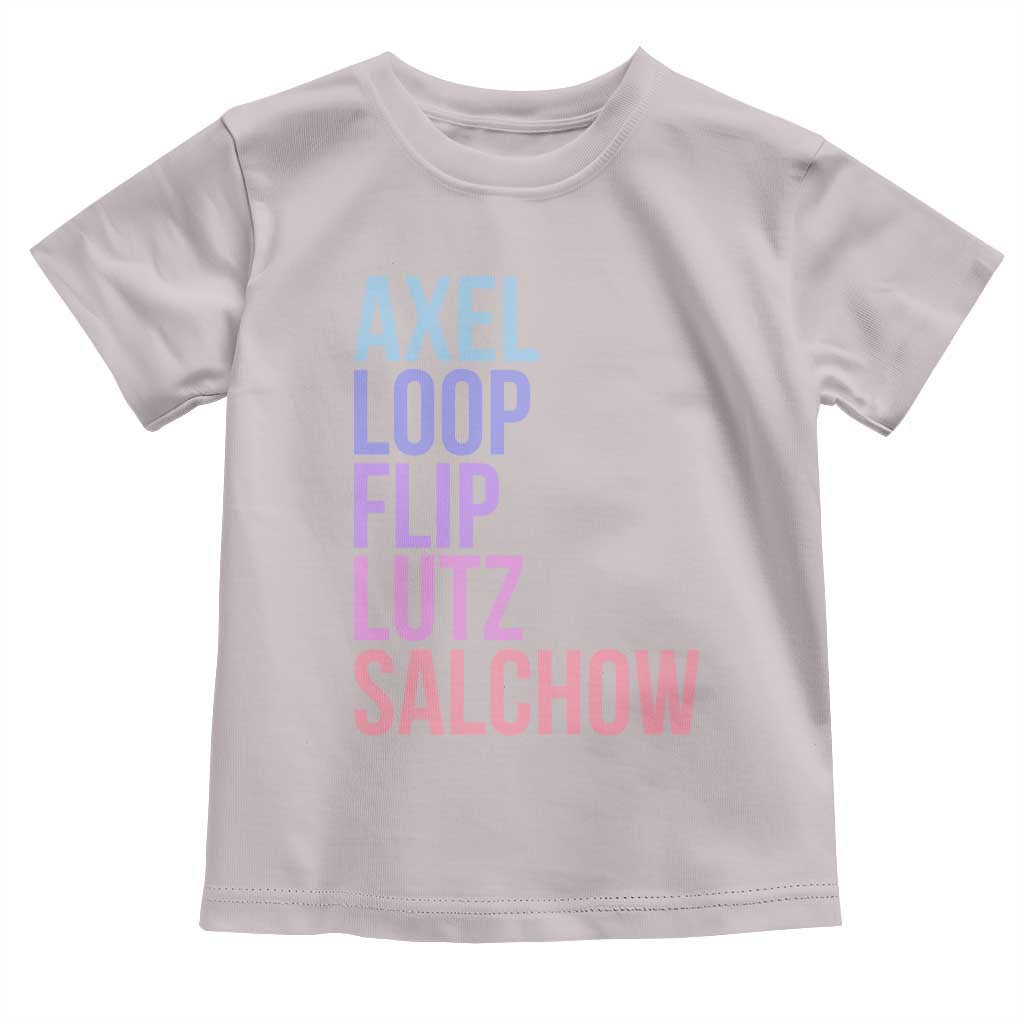 Figure Skating Lovers Toddler T Shirt Funny Axel Loop Flip Lutz Salchow TS11 Ice Gray Print Your Wear
